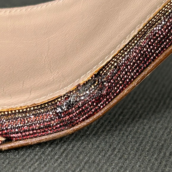 Stuart Weitzman Nudist Metallic Sunset Shimmer Ankle Strap Sandals 7.5 M Spain - Picture 11 of 12